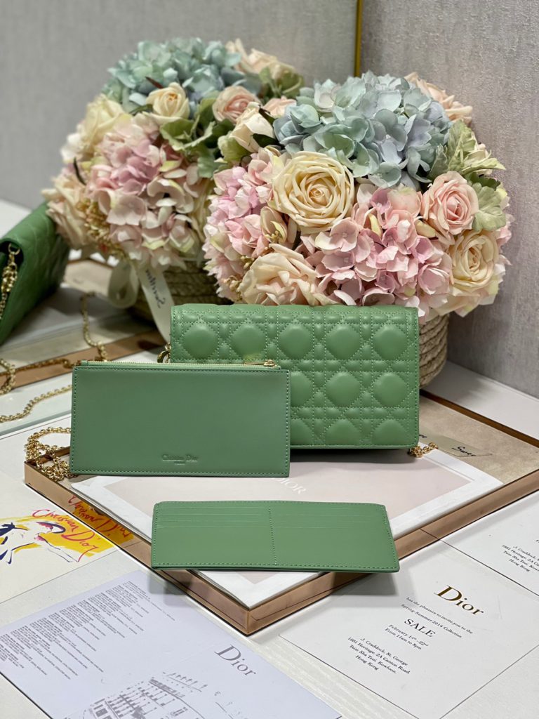 Christian Dior Lady Dior Pouch Turquoise, For Women, Women’s Handbags 8.5in/21.5cm CD