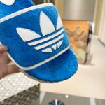 Gucci x Adidas Women's GG Platform Sandal Blue For Women GG