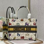 Christian Dior Medium Dior Book Tote White Multicolor, For Women, Women’s Handbags 14in/36cm CD