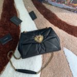 Dolce & Gabbana Medium Devotion Shoulder Bag In Quilted Nappa Black For Women 10.2in/26cm DG 