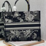 Christian Dior Large Dior Book Tote Black And White, For Women, Women’s Handbags 16.5in/42cm CD