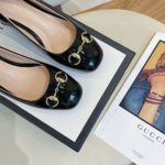 Gucci Women's Ballet Flat With Horsebit Black For Women GG
