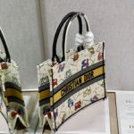 Christian Dior Medium Dior Book Tote White Multicolor, For Women, Women’s Handbags 14in/36cm CD