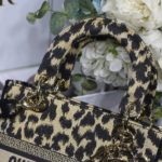 Christian Dior Medium Lady D-Lite Bag Black Gold, For Women, Women’s Handbags 24cm/9.5in CD M0565ORHM_M918