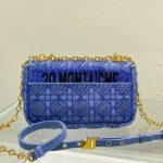 Christian Dior Medium Dior Caro Bag Blue, For Women, Women’s Handbags 25.5cm/10in CD