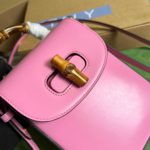 Gucci Bamboo Mini Handbag Pink For Women, Women's Bags 6.2in/16cm GG 702106 UZY0T 5814