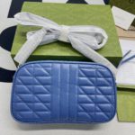 Gucci Marmont Matelasse Shoulder Bag Blue For Women, Women's Bags 9.5in/24cm GG 634936 UM8BF 4340