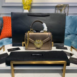 Dolce & Gabbana Small Devotion Bag In Mordore Nappa Antique Brass For Women 7.5in/19cm DG