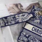 Christian Dior Medium Lady D-Lite Bag Blue, For Women, Women’s Handbags 24cm/9.5in CD M0565ORGO_M928