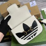 Gucci x Adidas Horsebit 1955 Mini Bag White For Women, Women's Bags 8.1in/21cm GG 658574 U3ZDG 8727
