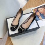 Gucci Women's Ballet Flat With Horsebit Black For Women GG