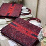 Christian Dior Large Dior Book Tote Crimson Multicolor, For Women, Women’s Handbags 16.5in/42cm CD
