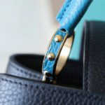 Louis Vuitton Capucines BB Taurillon Black/Blue For Women, Women’s Bags, Shoulder And Crossbody Bags 10.6in/27cm LV