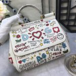 Dolce & Gabbana Medium Sicily Handbag Unique Print Motifs Muticolour For Women 10.2in/26cm DG