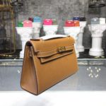 Hermes Mini Kelly KP Pochette Gold For Women Gold Toned Hardware 8.7in/22cm