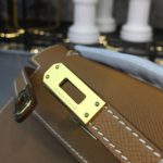 Hermes Mini Kelly KP Pochette Gold For Women Gold Toned Hardware 8.7in/22cm