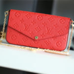 Louis Vuitton Pochette Felicie Monogram Empreinte Red For Women, Women's Wallets 8.3in/21cm LV