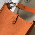Hermes Evelyne 16 Amazone Bag Orange With Silver-Toned Hardware For Women, Women's Shoulder And Crossbody Bags 6.3in/16cm