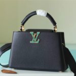 Louis Vuitton Capucines BB Taurillon Black For Women, Women's Handbags, Shoulder And Crossbody Bags 26cm/10.6in LV