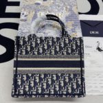 Christian Dior Small Dior Book Tote Blue, For Women, Women’s Handbags 26.5cm/10.5in CD M1265ZRIW_M928