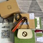 Gucci Blondie Mini Bag White For Women, Women's Bags 8.7in/22cm GG‎ ‎698643 UXXAG 9161