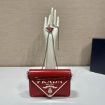 Prada Brushed Shoulder Bag Red For Women, Women's Bags 6.7in/17cm 1BH189_ZO6_F02SB_V_5KO