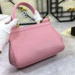 Dolce & Gabbana Medium Sicily Handbag In Dauphine Pink For Women 10.2in/26cm DG BB4347A10018H402