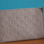 Louis Vuitton Pochette Melanie MM Monogram Empreinte Beige For Women, Women's Wallets 9.2in/23cm LV