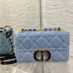 Christian Dior Medium Dior Caro Bag Blue , For Women, Women’s Handbags 25.5cm/10in CD M9242WTJF_M928