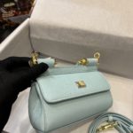 Dolce & Gabbana Small Sicily Bag In Dauphine Azure For Women 7.5in/19cm DG