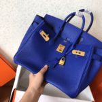 Hermes Birkin Electric Blue 7T For Women Gold Toned Hardware 11.8in/30cm