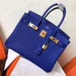 Hermes Birkin Electric Blue 7T For Women Gold Toned Hardware 11.8in/30cm