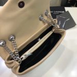 Saint Laurent Loulou Small Chain Bag In Matelassé "Y" Beige For Women 9.8in/23cm YSL 