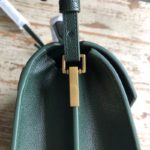 Saint Laurent Cassandra Medium Top Handle Bag In Grain De Poudre Embossed Dark Green For Women 9.6in/25cm 