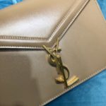 Saint Laurent Cassandra Medium Chain Bag Dark Beige For Women 8.7in/22cm YSL 