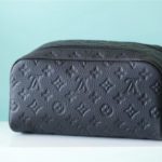 Louis Vuitton Dopp Kit Toilet Pouch Monogram Empreinte Black For Women, Women's Wallets 11in/28cm LV