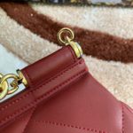 Dolce & Gabbana Medium Sicily Bag In Quilted Burgundy For Women 10.2in/26cm DG 