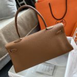 Hermes Shoulder Kelly CK37 Brown For Women Gold Color Hardware 16.5in/42cm
