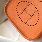 Hermes Evelyne 16 Amazone Bag Orange With Silver-Toned Hardware For Women, Women's Shoulder And Crossbody Bags 6.3in/16cm