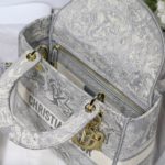 Christian Dior Medium Lady D-Lite Bag Grey, For Women, Women’s Handbags 24cm/9.5in CD