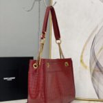 Saint Laurent Claude-Effect Tote Bag Red For Women 11in/28cm YSL 64028116J0W