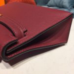 Hermes Mini Kelly Burgundy For Women Gold Toned Hardware 7.5in/19cm