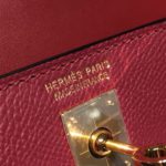 Hermes Mini Kelly Burgundy For Women Gold Toned Hardware 7.5in/19cm