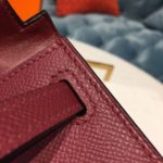 Hermes Mini Kelly Burgundy For Women Gold Toned Hardware 7.5in/19cm