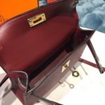 Hermes Mini Kelly Burgundy For Women Gold Toned Hardware 7.5in/19cm