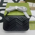 Gucci Marmont Matelasse Shoulder Bag Black For Women, Women's Bags 9.5in/24cm GG