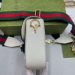 Gucci x Adidas Horsebit 1955 Mini Bag White For Women, Women's Bags 8.1in/21cm GG 658574 U3ZDG 8727