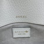 Gucci x Adidas Horsebit 1955 Mini Bag White For Women, Women's Bags 8.1in/21cm GG 658574 U3ZDG 8727