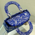 Christian Dior Medium Lady D-Lite Bag Blue, For Women, Women’s Handbags 24cm/9.5in CD M0565OROC_M808