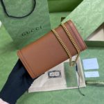 Gucci Diana Chain Wallet With Bamboo Red For Women, Women's Bags 7.4in/19cm GG